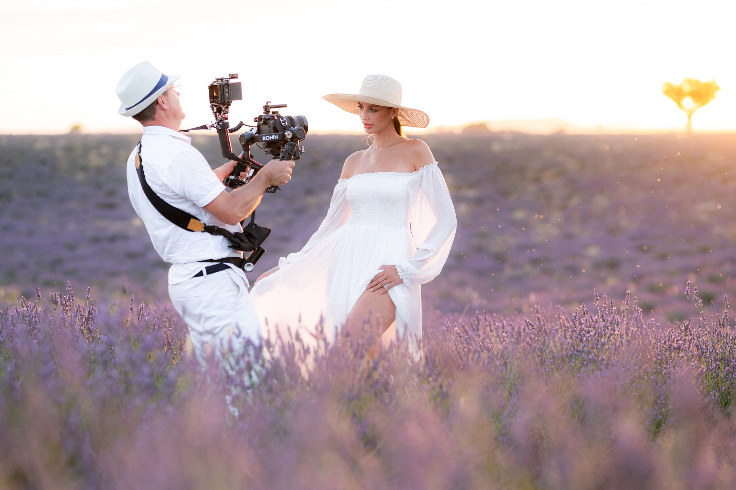 portrait photos in lavender fields