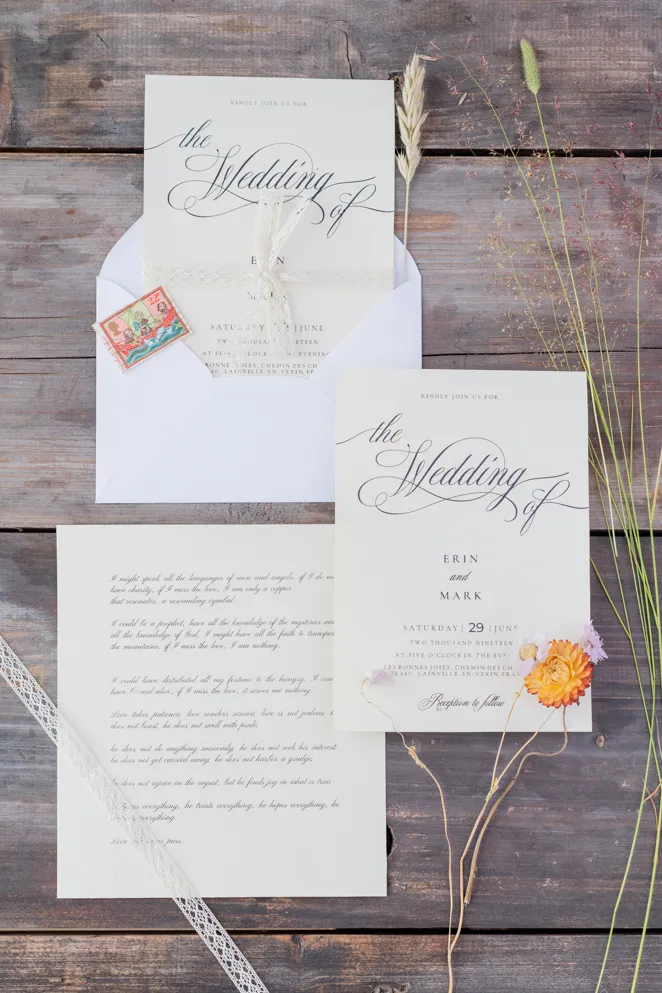Stationery invitation wedding