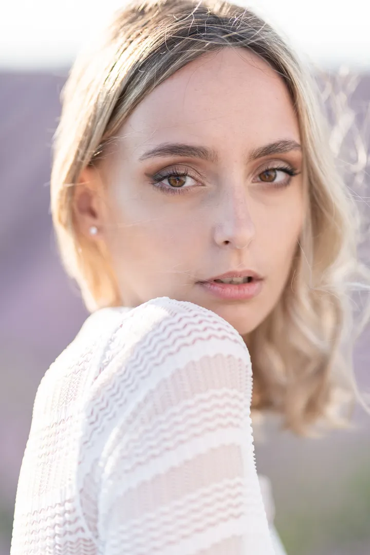 portrait femme lavande