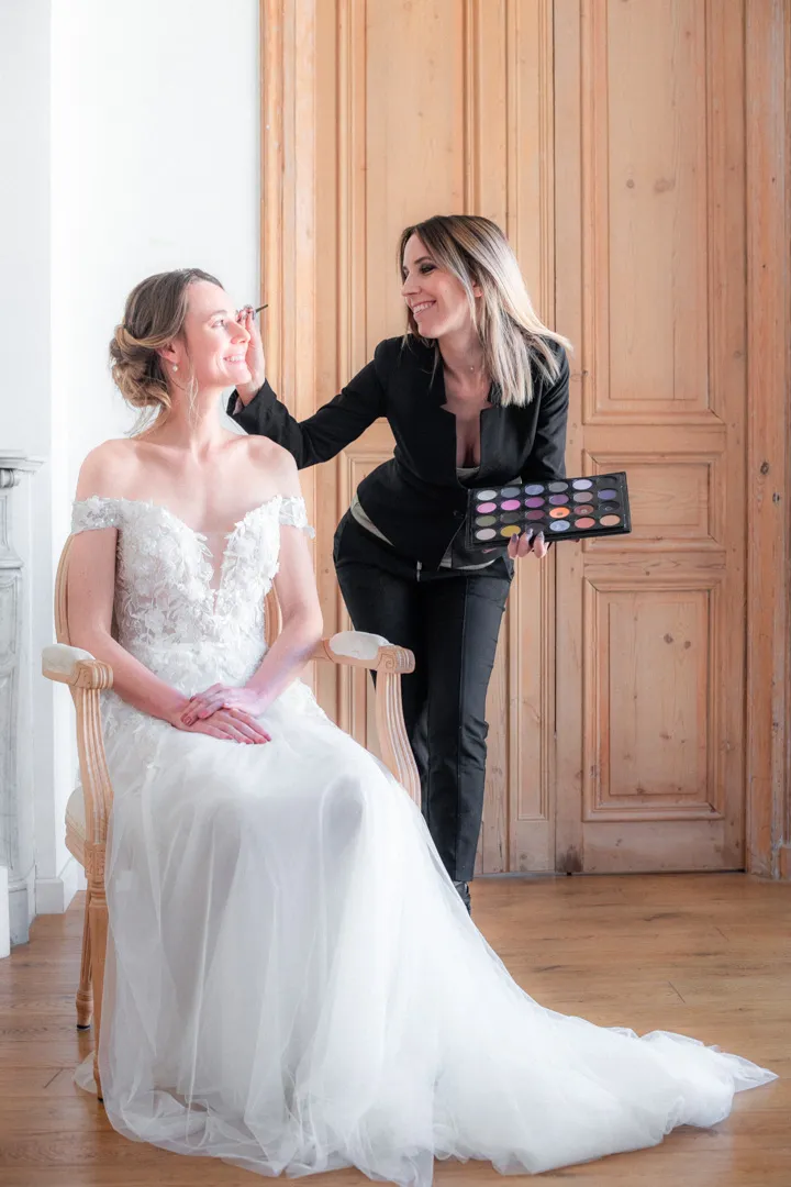 bridal preparation, bridal makeup