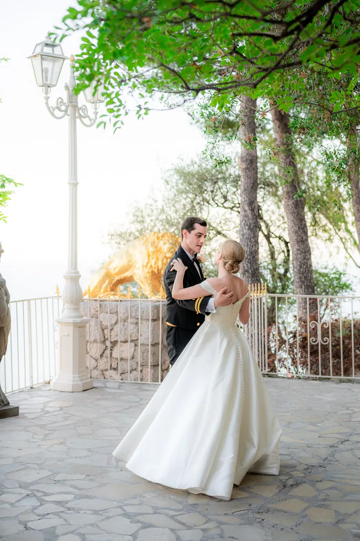 wedding photos at Château de la Chèvre d'Or in Eze Village