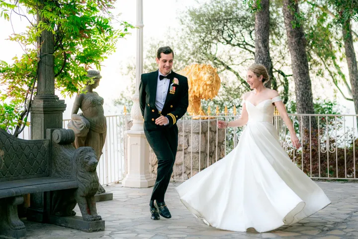 wedding photos at Château de la Chèvre d'Or in Eze Village
