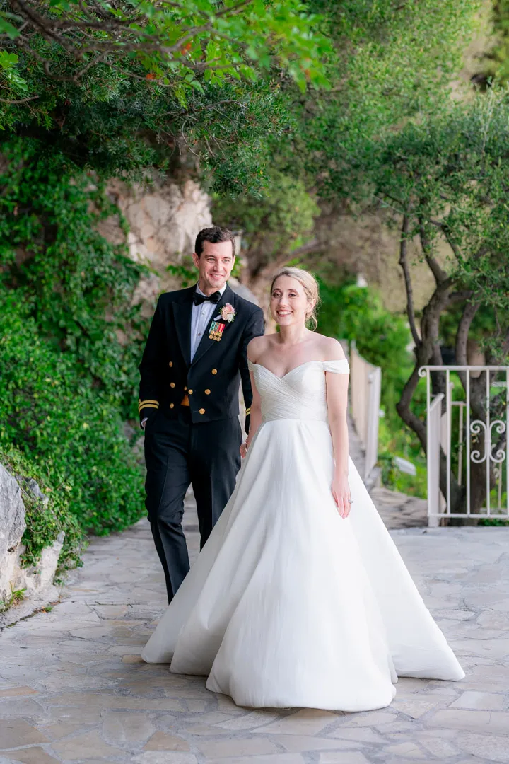 wedding photos at Château de la Chèvre d'Or in Eze Village
