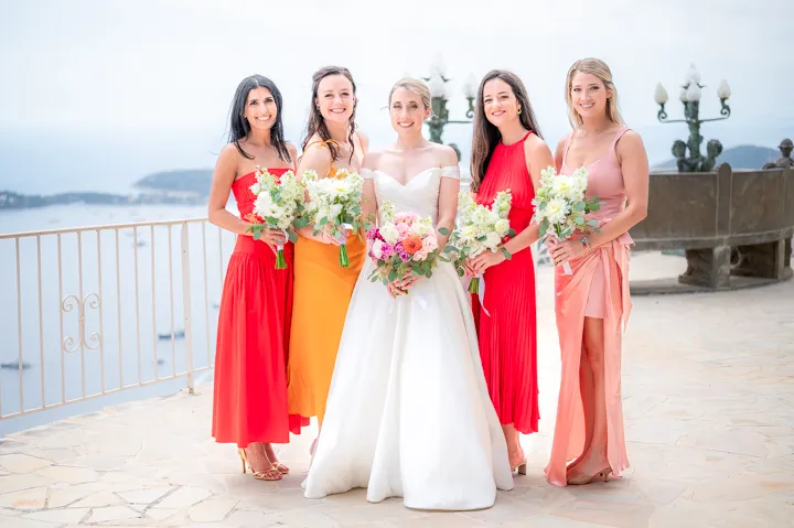 wedding photos at Château de la Chèvre d'Or in Eze Village