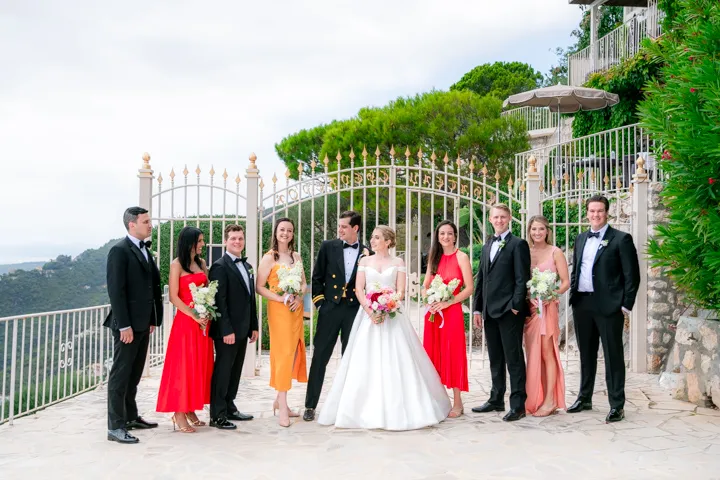 wedding photos at Château de la Chèvre d'Or in Eze Village